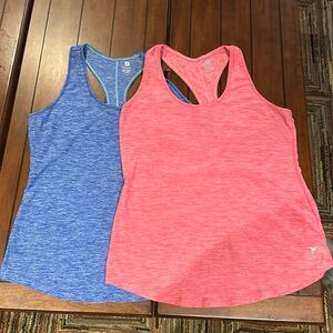 Old navy active tanks. 1 blue and 1 pink